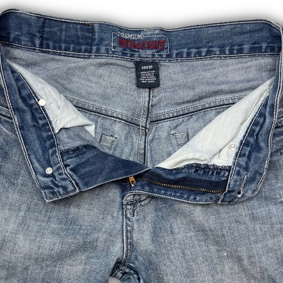 Bailey’s Point Straight Leg Light Blue Washed Jeans - Picture 3 of 5